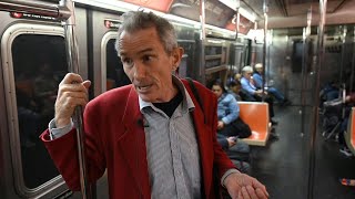 The climate activist preaching on New York's subway | AFP