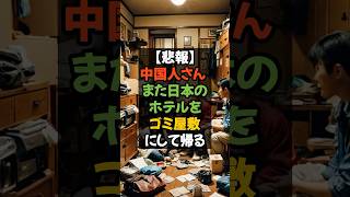 【悲報】中国人さん 日本のホテルをゴミ屋敷にして帰る #中国人 #ホテル #観光客