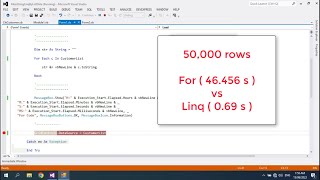 For Vs Linq Using VB.NET