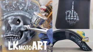 AIRBRUSHING REAR FENDER  HARLEY DAVIDSON SOFTAIL DELUXE