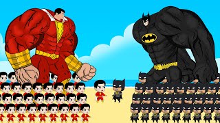 999 SHAZAM vs Evolution of BATMAN : The New Empire | Who Is The King Of Super Heroes ?