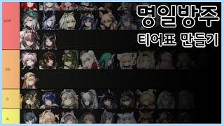 2023 명일방주 개인적인 티어표(이네스까지 모든 오퍼 포함)