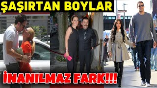 ÜNLÜ ÇİFTLERİN BOYLARI Aralarında Boy Farkı Olan Ünlüler