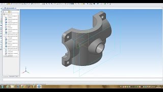 Компас 3D уроки - пример построения простой детали № 1