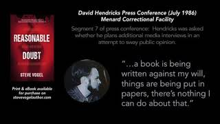 David Hendricks Press Conference Segment 7: More Interviews Answer