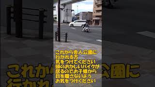 これから舎人公園に行かれる方気をつけてください頭のおかしいバイクが居るのでお子様から目を離さないようお気をつけください