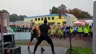 beneFit Warm-Up beim Firmenlauf Osnabrück