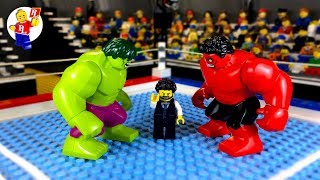 Hulk vs Red Hulk 💥 lego Superhero 🔴 Lego Stop Motion Animation