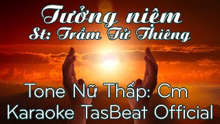 Karaoke Tưởng Niệm - Tone Nữ Thấp | TAS BEAT