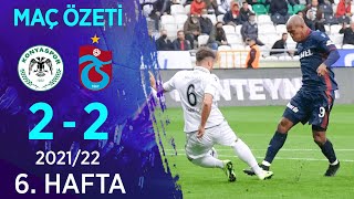 İttifak Holding Konyaspor 2-2 Trabzonspor MAÇ ÖZETİ | 6. Hafta - 2021/22