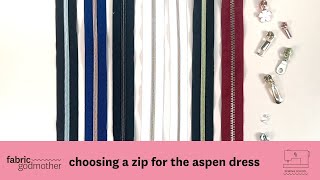 Choosing a zip for a zip front dress