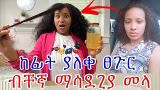 ከግንባር ለሸሸ የፊት ፀጉር ማሳደጊያ የእውነት መድሀኒት ነው // grow you from damage here with this magic ￼