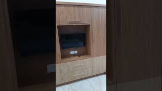 Wardrobe with TV Cabin | TV Unit inside Wardrobe | TV-Cabinet-Cum-Wardrobe Unit