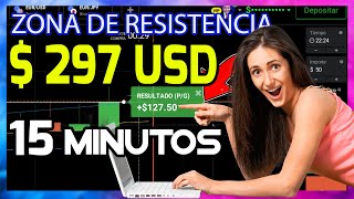 🔴 Operativa GANADORA en Zona de Resistencia $297 usd Opciones Binarias || IQ Option