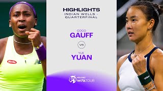 Coco Gauff vs. Yue Yuan | 2024 Indian Wells Quarterfinal | WTA Match Highlights