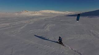 Snowkiting with Skydio2, raw footage