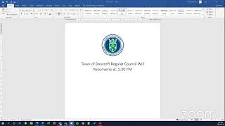 Town of Bancroft Regular Council Meeting