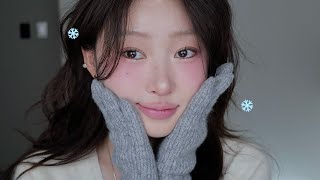 쿨톤을 위한 뽀송 반짝 발그레 겨울 메이크업 ❄️