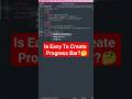 Progress bar using html css | JavaScript