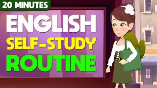 English Self-Study Routine | Practice SPEAKING Skills | 20 Minutes Conversations