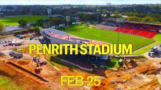 Penrith Stadium redevelopment construction update  Western Sydney Australia