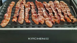 HSN Kitchen HQ indoor Grill \u0026 Griddle First Look Review 1500w Smokeless Grill Breakfast Bacon