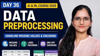 Day 36: Data Preprocessing in Machine Learning Explained 🔥 | Missing Values, Label Encoding