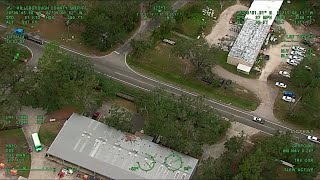 Driver crashes through trail bridge during Hillsborough County helicopter chase