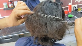 ASMR Barber 2 year long insane transformation with sicsors #ayanmansalon