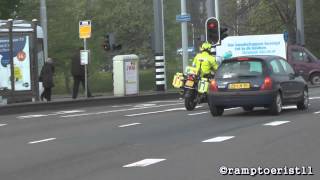 Motorambulance 17-324 met spoed naar een melding in Rotterdam