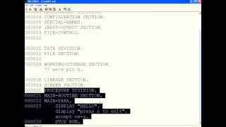 COBOL 1 Introduction Divisions Accept Display