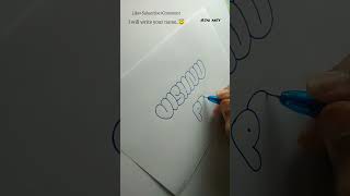 How to write VISHNU PRIYA in bubble letters #tutorial #shorts #fyp