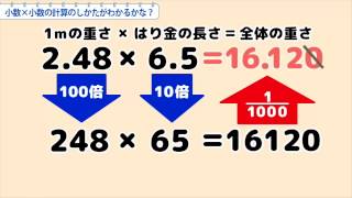 小5算数　小数×小数の計算のしかたがわかるかな？