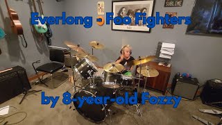 Everlong Drum Cover - Foo Fighters by 8-year-old Fozzy