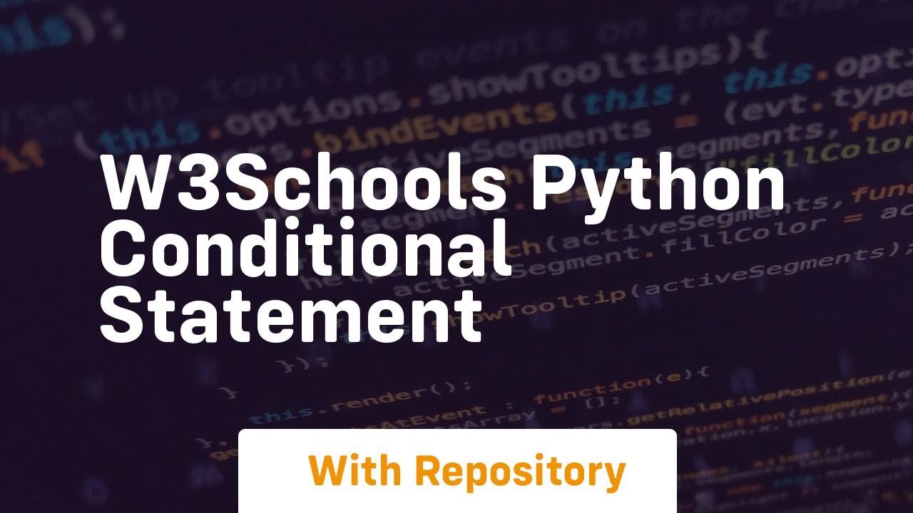 W3schools Python Conditional Statement - YouTube