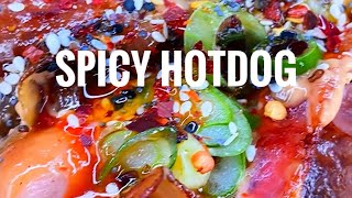 Spicy HOTdogs with sriracha, chili oil, fried onion, bacon🌭♥️RECIPE in description| CHEFKOUDY