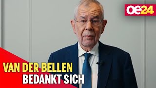BP-WAHL: Van der Bellen bedankt sich für Vertrauen