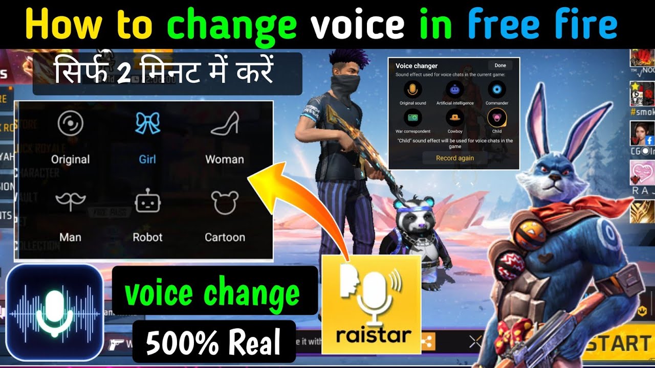 Free Fire Me Voice Change Kaise Kare || How To Change Voice In Free ...