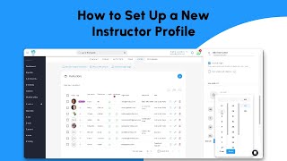 How to Set Up a New Instructor Profile