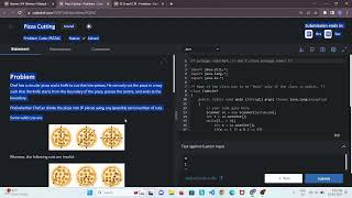 Pizza cutting || codechef || contest || solutions || starter 104