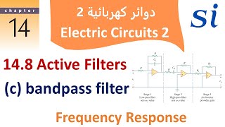 chapter 14 Frequency Response | 14.8 Active Filters (c) bandpass filter + Example 4.13 solution