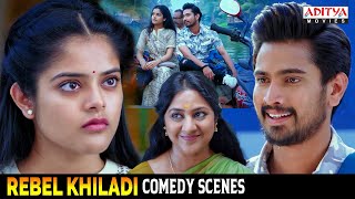 Rebel Khiladi Movie Comedy Scenes | South Movie | Raj Tarun, Riddhi Kumar | Aditya Movies