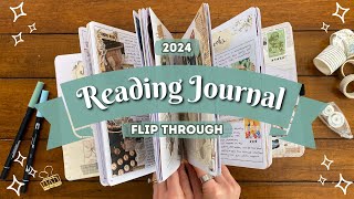 Completed Reading Journal Flip Through📖✨  ALL my 2024 book spreads + stats!