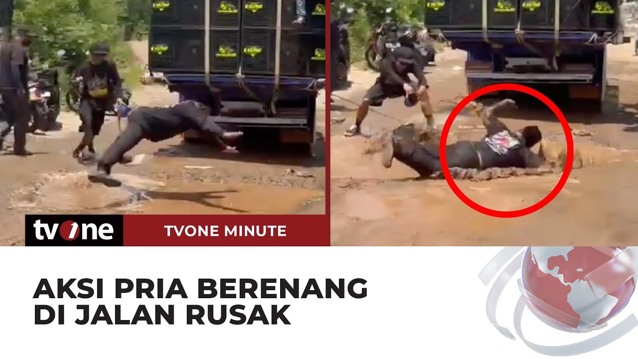 Protes Jalan Rusak, Warga Berenang Dan Mancing Di Kubangan | TvOne ...