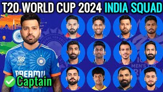 T20 World Cup 2024 | India 15 Members Team Squad | Team India Squad T20 World Cup 2024 | T20 WC 2024