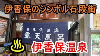 伊香保温泉　♨源泉地の露天風呂で温泉を満喫～伊香保神社～石段街