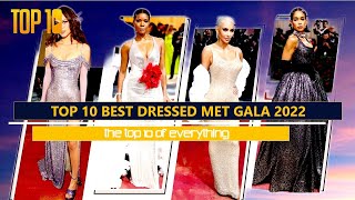 Top 10 Best Dressed Met Gala 2022 - Gilded Glamour With Kim Kardashian  Olivia Rodrigo #shorts