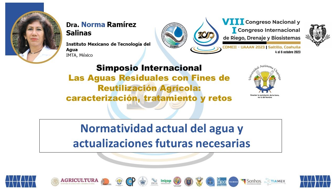 Normatividad Actual Del Agua Y Actualizaciones Futuras Necesarias. Dra ...