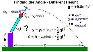 Physics 3.5: Projectile Motion - Finding the Angle (3 of 4) Different Height