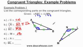 Congruent Triangles - Part 2 (Example Problems)